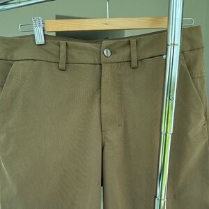 lululemon athletica olive green Flat Front Shorts